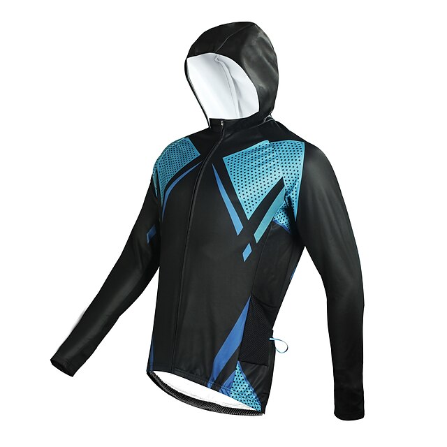  ILPALADINO Homme Manches Longues Maillot Velo Cyclisme Hiver Toison Elasthanne Noir Cyclisme Maillot Sommet VTT Vélo tout terrain Vélo Route Chaud Doublure Polaire Résistant aux ultraviolets Des