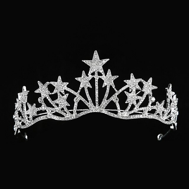  Liga Tiaras com Pedrarias / Pérolas Sintéticas 1 Peça Casamento / Festa / Noite Capacete