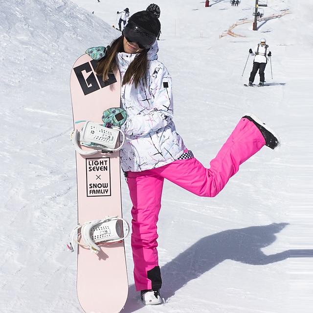 Womens Ski/Snow Pants Windproof Rain-Proof Warm Skiing/Camping / Hiking/Snowboarding Poly Eco-Friendly Polyester Pants/Trousers / Warm Pants/Snow Bib Pants Ski Wear 