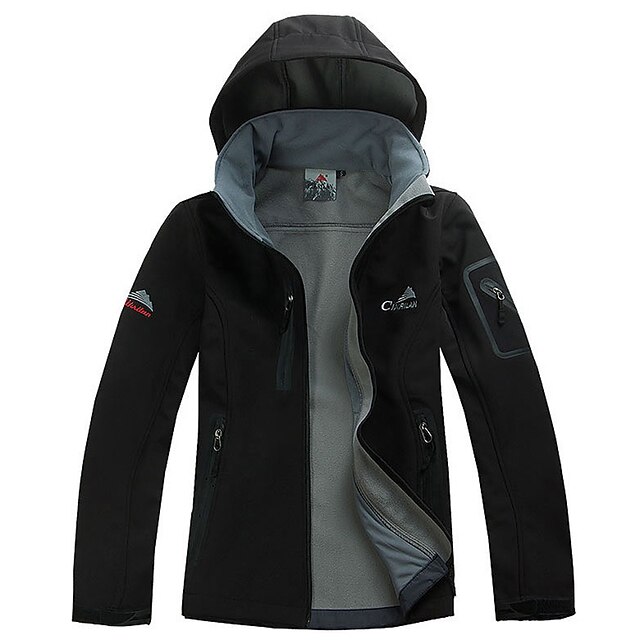 Cikrilan Women's WaterResistant Softshell Jacket with Removable Hood