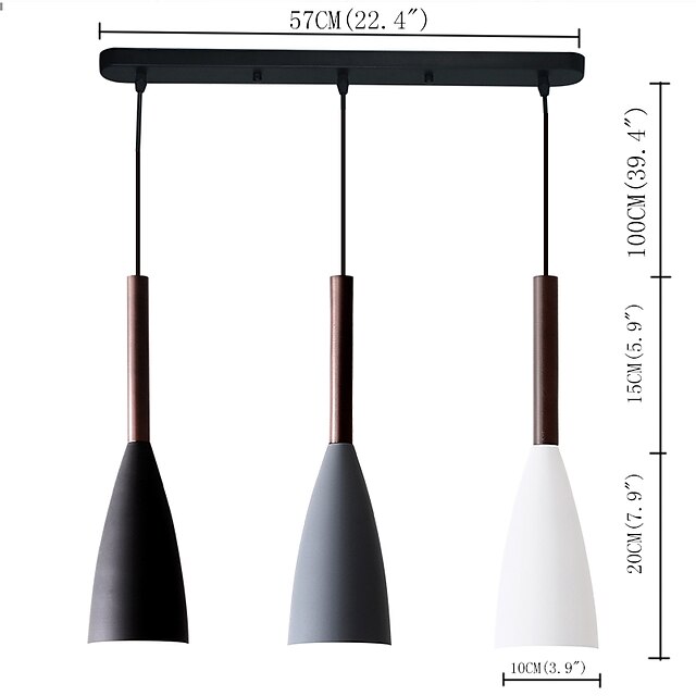 Lights & Lighting Pendant Lights | LED Pendant Light 3-Light 57 cm Creative Pendant Light Metal Novelty Painted Finishes Contemp