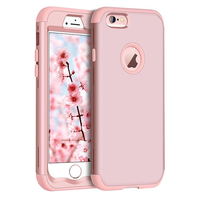  Case For Apple iPhone 7 / iPhone 6s Plus / iPhone 6s Shockproof Full Body Cases Solid Colored Hard Silicone / PC