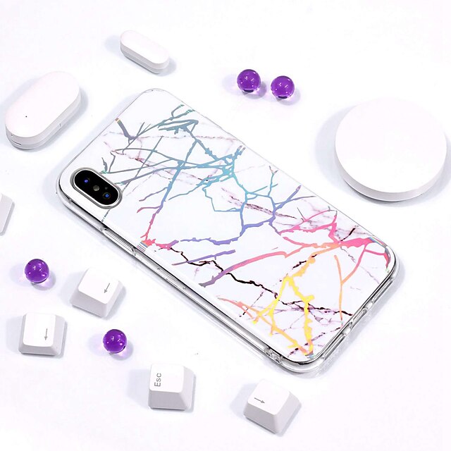  Case For Apple iPhone XS / iPhone XR / iPhone XS Max IMD / Pattern Back Cover Marble Soft TPU
