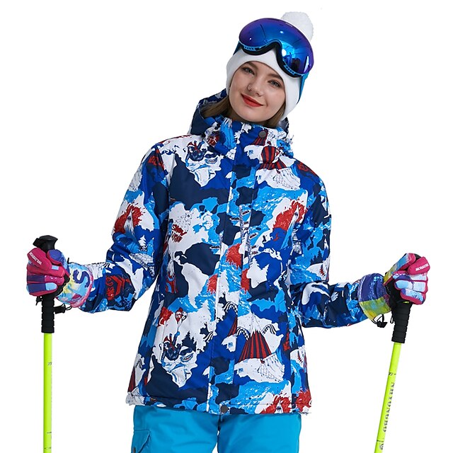  Wild Snow Femme Veste de Ski Ski Multisport Sports de neige Coupe Vent Chaud Ventilation Polyester doudoune / Anorak en Duvet Tenue de Ski