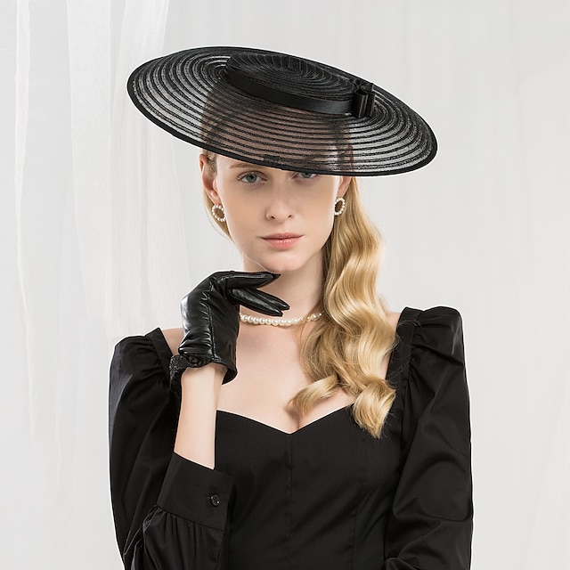  fascinators kentucky derby lue hatter tyll tallerken lue spesiell anledning fest / kveld hesteveddeløp dame dag melbourne cup med bue hodeplagg hodeplagg