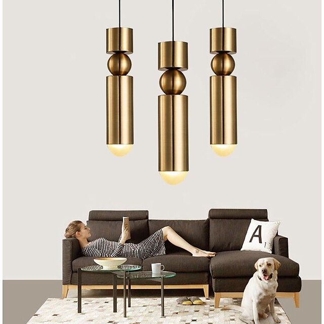 Lights & Lighting Pendant Lights | 1-Light 6 cm Pendant Light LED Island Light Metal Mini Gold Contemporary / Artistic AC100-240