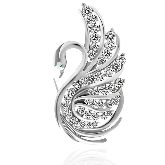  Women's Brooches Classic Swan Classic Boho Brooch Jewelry Silver For Daily