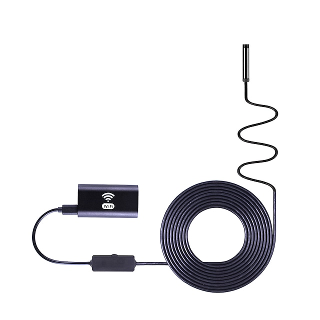  wifi câmera endoscópio 8mm hd à prova d'água ipx67 inspeção borracha endoskop 1.5m ios câmera Android tubo de serpente