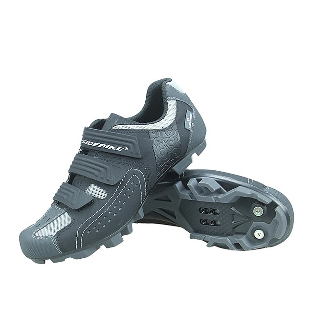  SIDEBIKE Adults' Mountain Bike Shoes Breathable Anti-Slip Cushioning Cycling / Bike Cycling Shoes Grey Men's Cycling Shoes / Ventilation / Ventilation / Hook and Loop