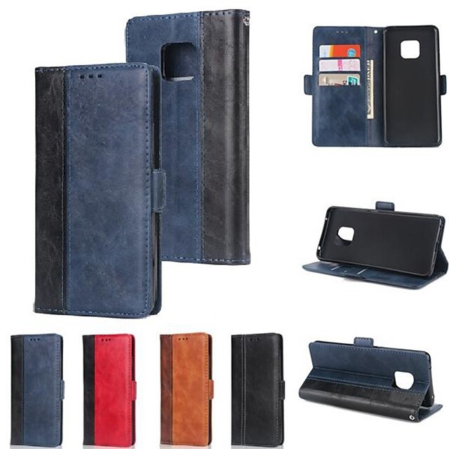 Case For Huawei Huawei Mate 20 lite / Huawei Mate 20 pro / Huawei Mate 20 Wallet / Card Holder / with Stand Full Body Cases Solid Colored Hard PU Leather