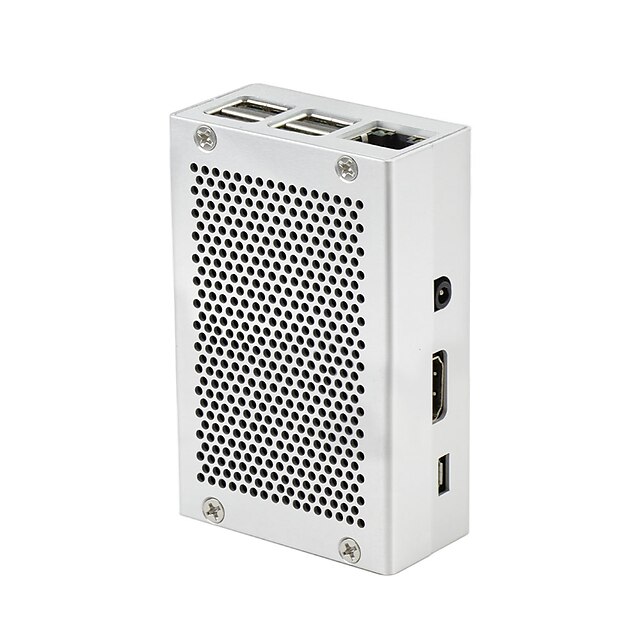  raspberry pi 3 aluminium case metall kabinett for rpi 3 60mm * 90mm * 30mm sølvgrå