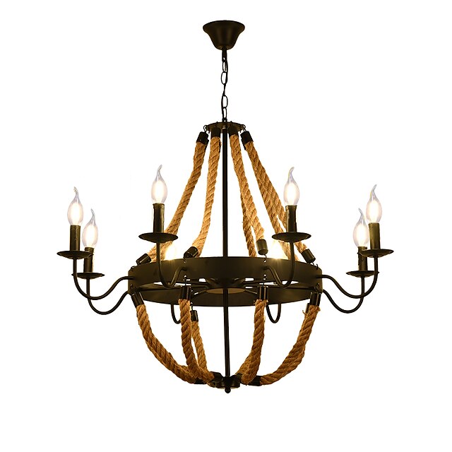  8-Light 85 cm Mini Style Creative Chandelier Metal Industrial Painted Finishes Retro 110-120V 220-240V