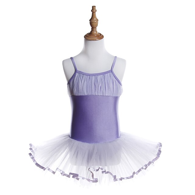  Ballet Dress Wave-like Split Joint Girls' Training Performance Sleeveless Spandex Polyester
