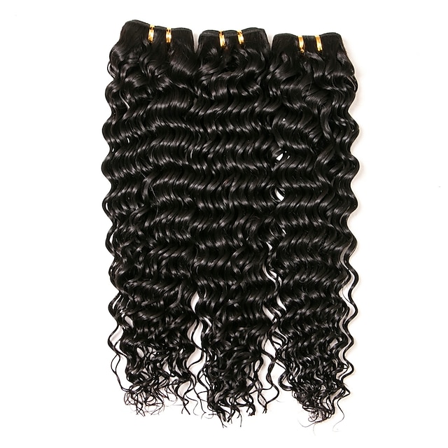  3 δεσμίδες Υφαντά μαλλιών Βραζιλιάνικη Βαθύ Κύμα Επεκτάσεις ανθρώπινα μαλλιών Remy Ανθρώπινα μαλλιά Δέσμες 100% Remy Hair Weave 300 g Υφάνσεις ανθρώπινα μαλλιών Εξτένσιον από Ανθρώπινη Τρίχα 8-28 inch
