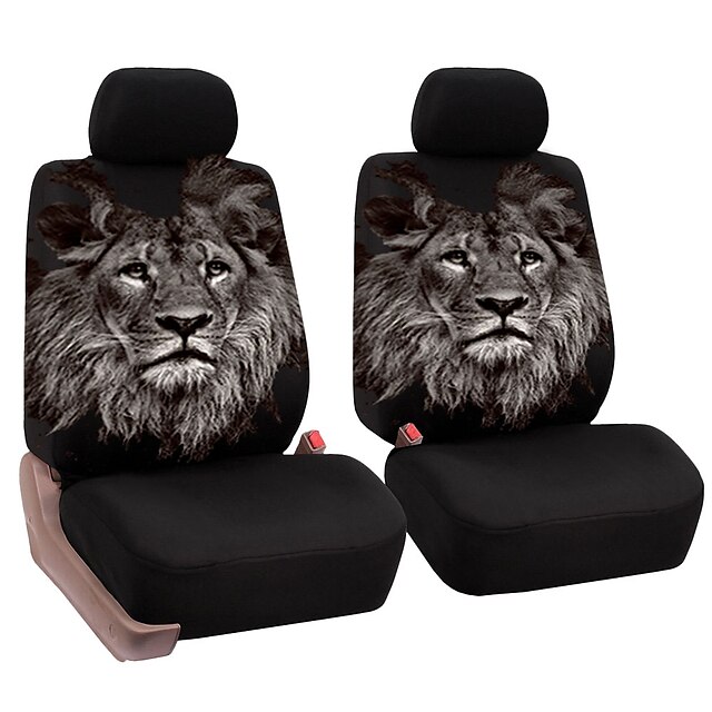  רכב אוניברסלי המושב הקדמי מלא החבילה כרית תבנית אריה ייחודי לנשום כיסוי המושב