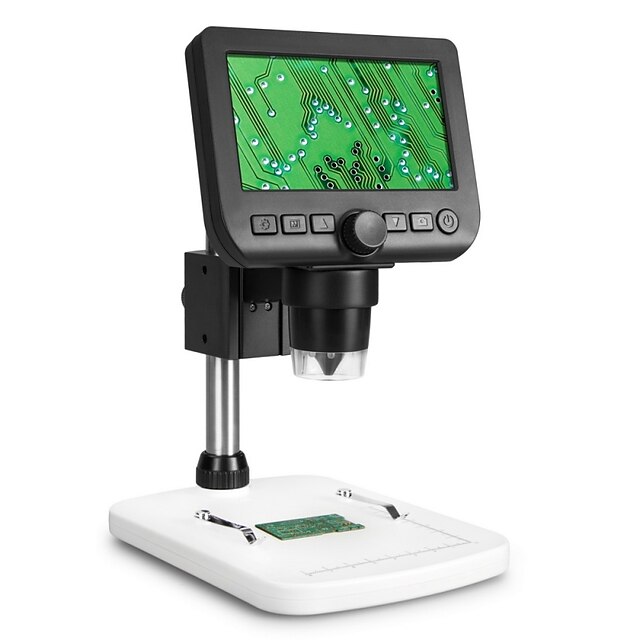  New Style 4.3-inch Multifunctional LCD Standalone Inspection Digital Microscope, 600x magnifications, Video & Photo Capture, Micro-SD Card Included, Works on PC/TV/Android Too Measurement on PC 