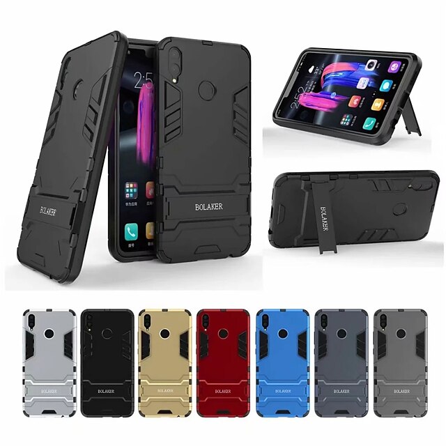  Case For Huawei Huawei Honor 8X Shockproof / with Stand Back Cover Solid Colored Hard PC