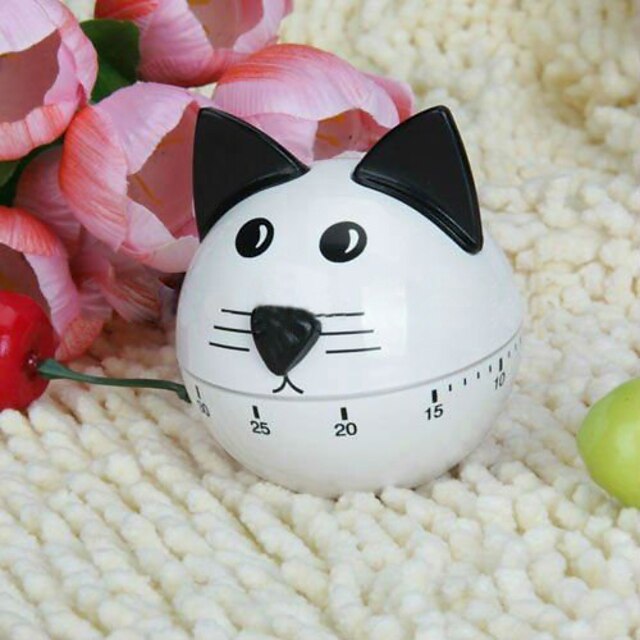 Cute Cat Shape Kitchen Timer Cockwise Kitchen Alarm Mechanical Bell
