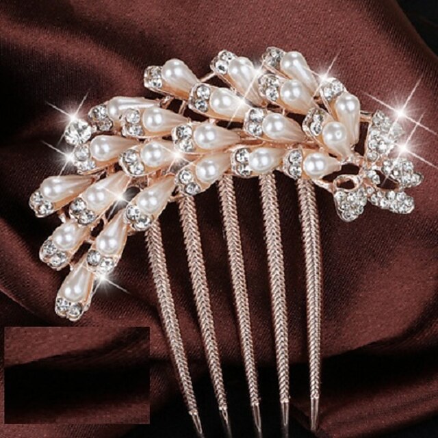  Alloy Hair Combs with Imitation Pearl / Crystal / Rhinestone 1 Piece Casual / Daily Wear Headpiece