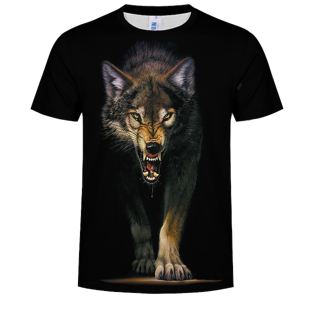  Inspired by Cosplay Cosplay Anime Cosplay Costumes Japanese Cosplay T-shirt Wildlife Printing Animal Short Sleeve T-shirt For Men's