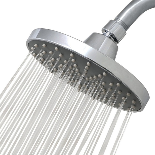  バスルーム oem シャワー abs 6 インチ シンプルな低圧シャワーヘッド 銀色のモダンな電気メッキのシンプルさ トップスプレーシャワー
