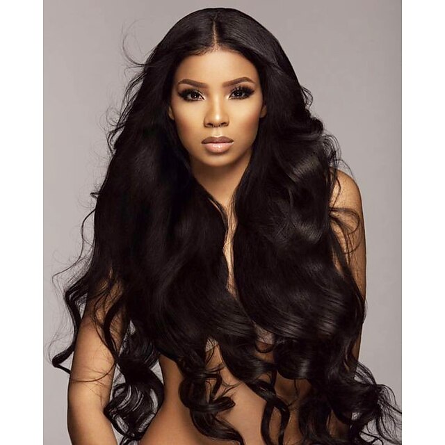  Remy Human Hair Lace Front Wig Deep Parting style Brazilian Hair Water Wave Natural Wig 130% 150% 180% Density with Baby Hair Natural Best Quality Hot Sale Thick Women's Very Long Human Hair Lace Wig