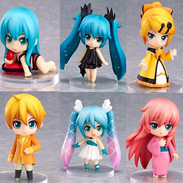  Anime Action Figures Inspired by Vocaloid Hatsune Miku PVC(PolyVinyl Chloride) 6.5 cm CM Model Toys Doll Toy