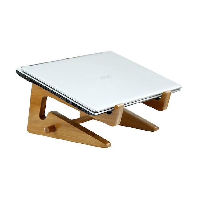  LITBest Soporte para laptop De madera Portátil Plegable Ángulo ajustable Ventilador