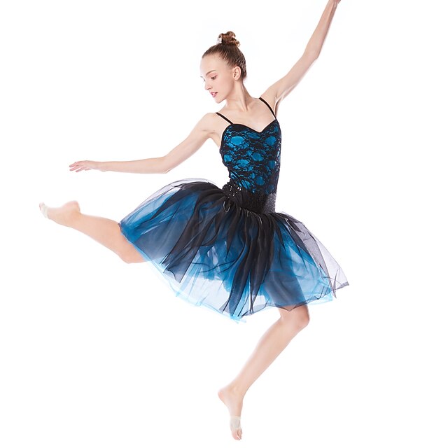  Balet Bijuterii de Păr Dantelă Pliuri Combinată Pentru femei Performanță Fără manșon Înalt Elastic Dantelă Tulle