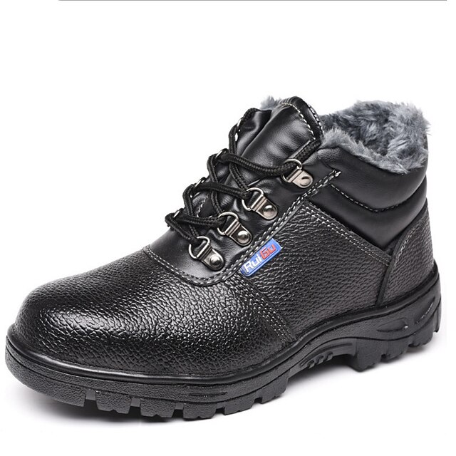  Safety Shoe Boots Cotton for Workplace Safety Supplies Anti-cutting Flood Prevention Anti-piercing Keep Warm