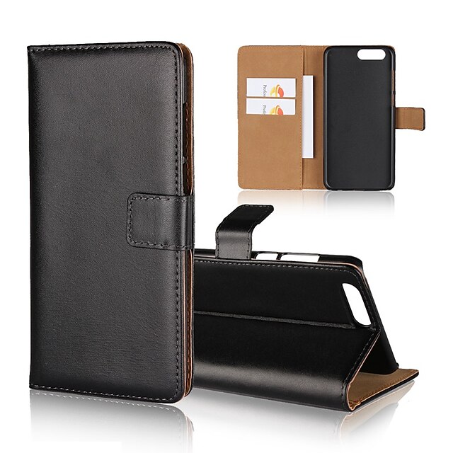  Case For Asus Asus Zenfone 4 ZE554KL / Asus Zenfone 4 MAX ZC554KL / 4 MAX ZC520KL Wallet / Card Holder / with Stand Full Body Cases Solid Colored Hard Genuine Leather