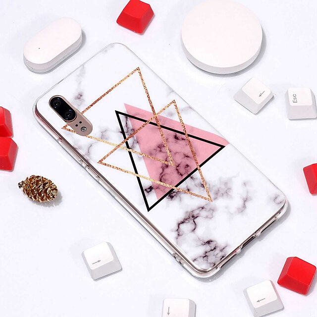  Case For Huawei Huawei P20 / Huawei P20 Pro / Huawei P20 lite Pattern Back Cover Marble Soft TPU