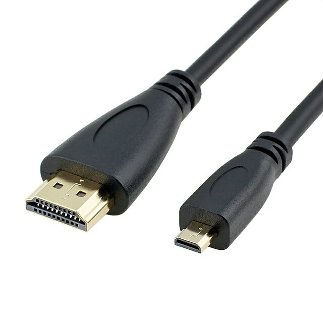  YONGWEI Micro HDMI Adapter Cable, Micro HDMI to HDMI 1.4 Adapter Cable Male - Male 1080P Gold-plated copper 1.5m(5Ft) 5.0 Gbps