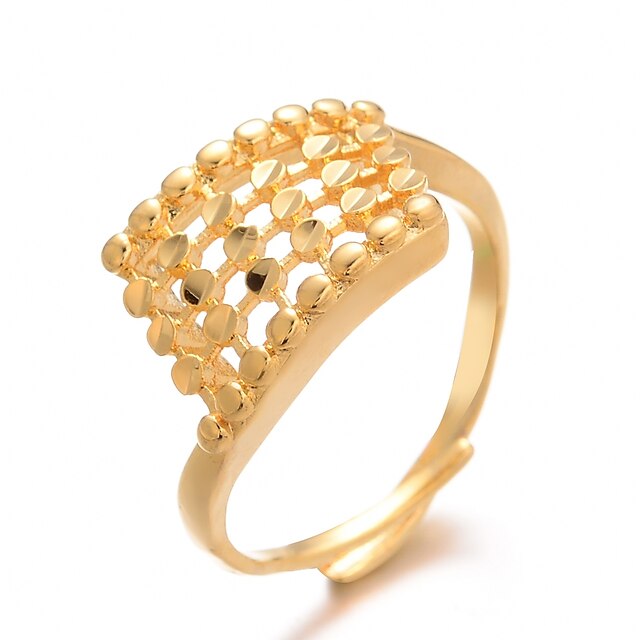 Vrouw Ring Klassiek Goud Verguld Dames Luxe Hyperbool 1pc Verstelbaar / Verstelbare ring