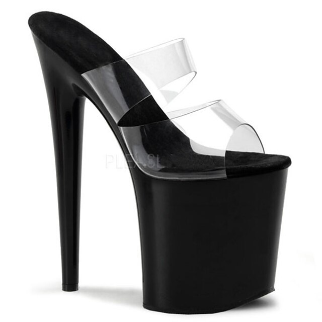  Women's Sandals Platform Stiletto Heel Club Shoes Casual Dress Party & Evening PVC Summer White / Black / Red