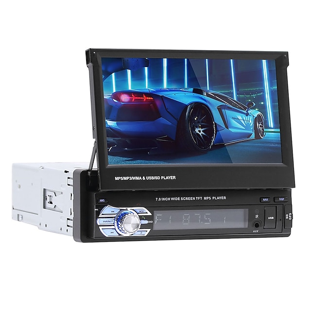  9601G 7 inch 1 Din Andre OS Indbygget DVD afspiller Bil MP5-afspiller Touch-skærm GPS Indbygget bluetooth til Universel / SD / USB-support / Fjernbetjening / TF-kort