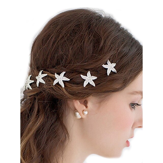  Alloy Hair Combs with Rhinestone 10 Wedding / Party / Evening Headpiece