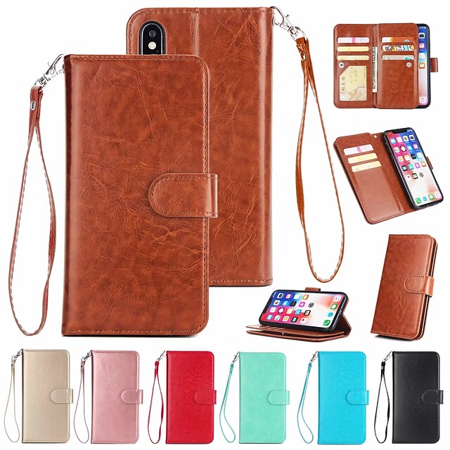  Case For Apple iPhone 11 / iPhone 11 Pro / iPhone 11 Pro Max Wallet / Card Holder / Magnetic Full Body Cases Solid Colored Hard PU Leather