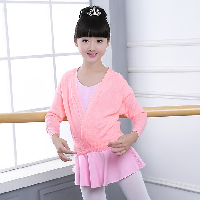  Ballet Tops Girls' Training / Performance Elastane / Lycra Tiered Long Sleeve Shawl