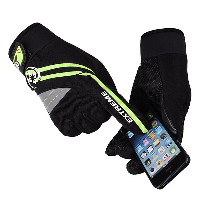  Full Finger Men's Motorcycle Gloves Silk Fabric Waterproof / Warm / Protective