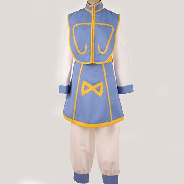  Inspireret af Hunter X Hunter Kurapika Anime Cosplay Kostumer Japansk Cosplay Kostumer Mønster Simpel Top Bukser Bælte Til Herre Dame / Mere Tilbehør / Mere Tilbehør