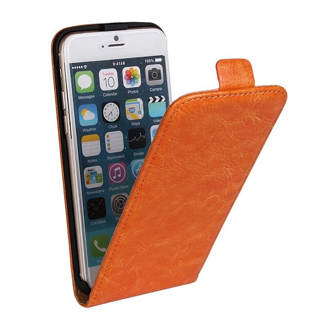  Etui Til Apple iPhone 8 Plus / iPhone 8 / iPhone 7 Plus med stativ / Flipp Heldekkende etui Ensfarget Hard PU Leather