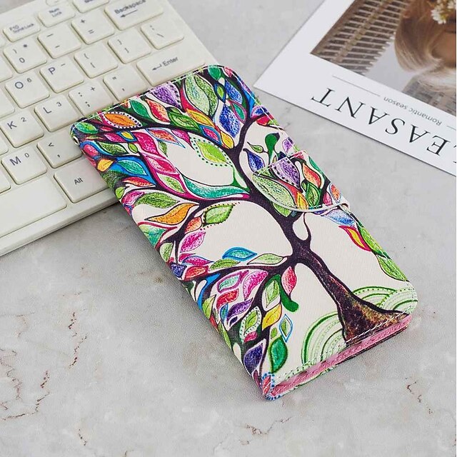  Case For Samsung Galaxy J6 (2018) / J6 Plus / J4 (2018) Wallet / Card Holder / with Stand Full Body Cases Tree Hard PU Leather