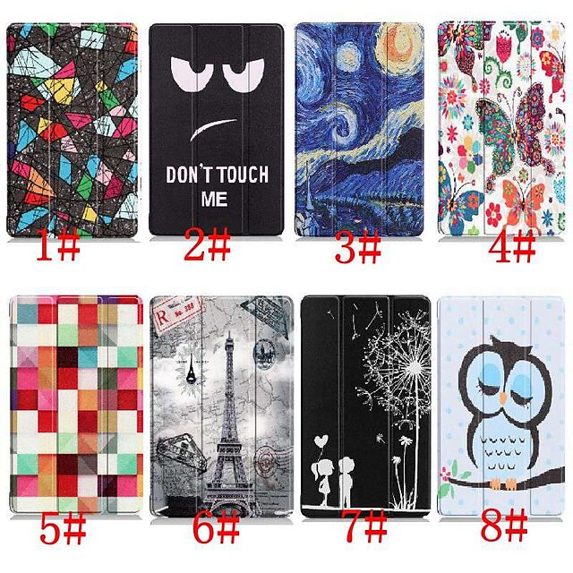  Case For Huawei Huawei Mediapad T5 10 / Huawei MediaPad T3 10(AGS-W09, AGS-L09, AGS-L03) with Stand / Flip / Pattern Full Body Cases Eiffel Tower / Oil Painting / Owl Hard PU Leather