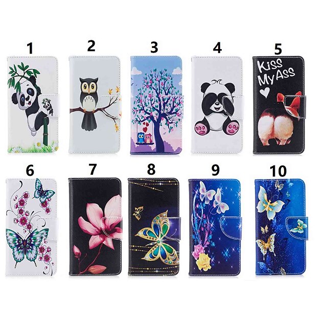  Case For Huawei Huawei P20 / Huawei P20 Pro / Huawei P20 lite Wallet / Card Holder / with Stand Full Body Cases Butterfly / Panda Hard PU Leather / P10 Lite / P10