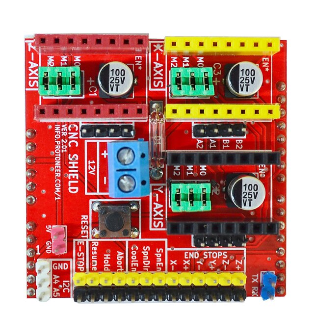  arduino gravírovací stroj / 3d tiskárna / krokový motor / rozšiřující deska v2 (neobsahuje 4988)