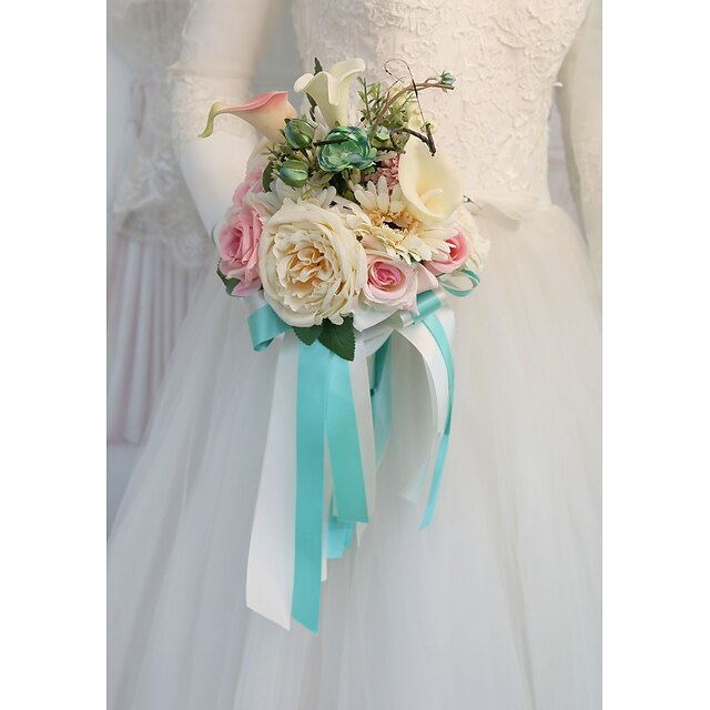  Wedding Flowers Bouquets Wedding / Wedding Party Dried Flower / Silk 11-20 cm