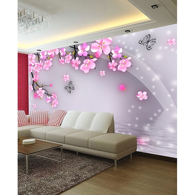  Wallpaper / Mural Canvas Wall Covering - Adhesive required Floral / Pattern / 3D
