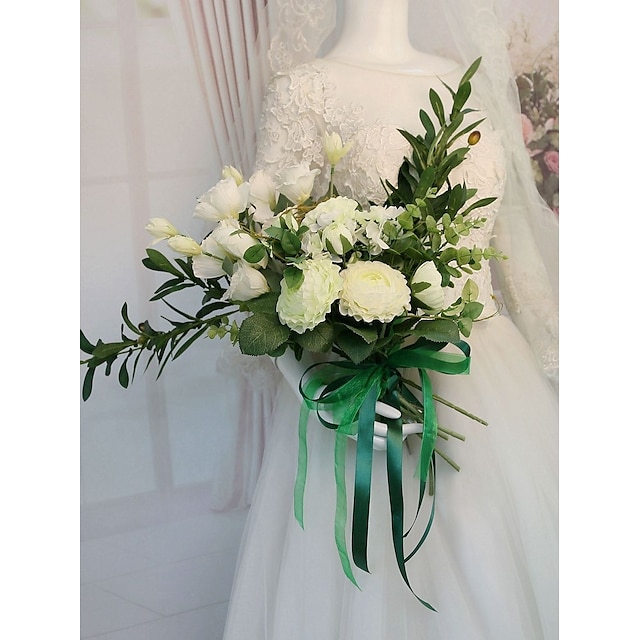  Wedding Flowers Bouquets Wedding / Event / Party Dried Flower / Silk 21-30 cm
