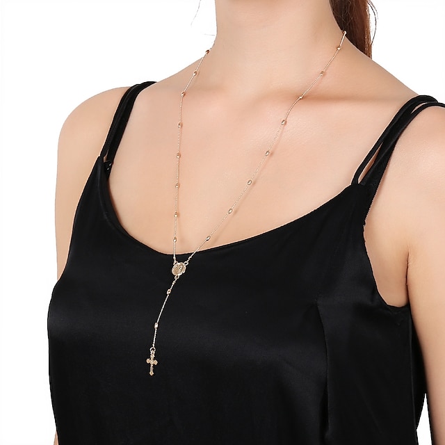  1pc Long Necklace Harness Necklace For Women's Daily New Year Copper Alloy Classic